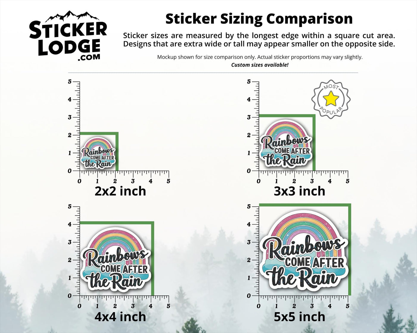 Rainbows Come After the Rain Vinyl Sticker