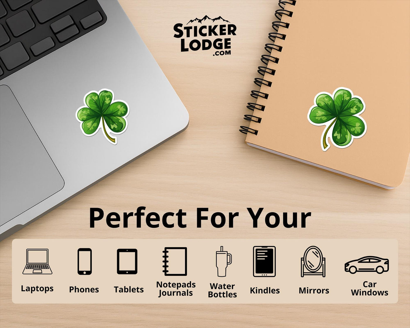 Lucky Shamrock Vinyl Sticker