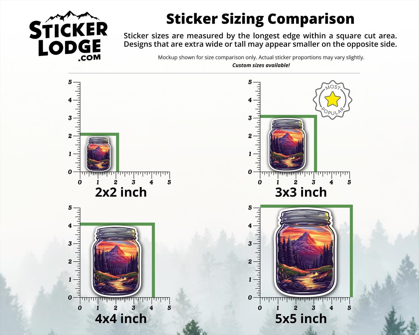 Sunset Mountain Escape Vinyl Sticker
