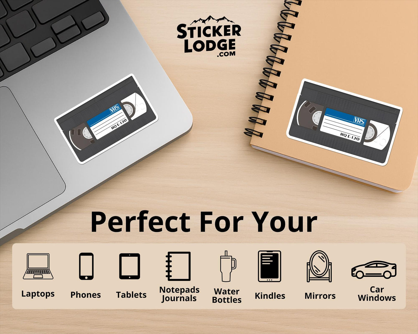 Classic VHS Tape Vinyl Sticker