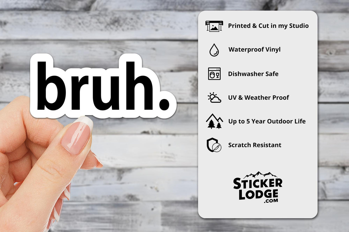 bruh Vinyl Sticker