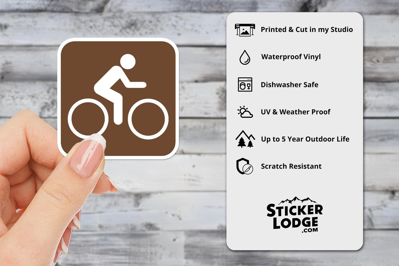 Bicycle Trail National Park Symbol Vinyl Sticker