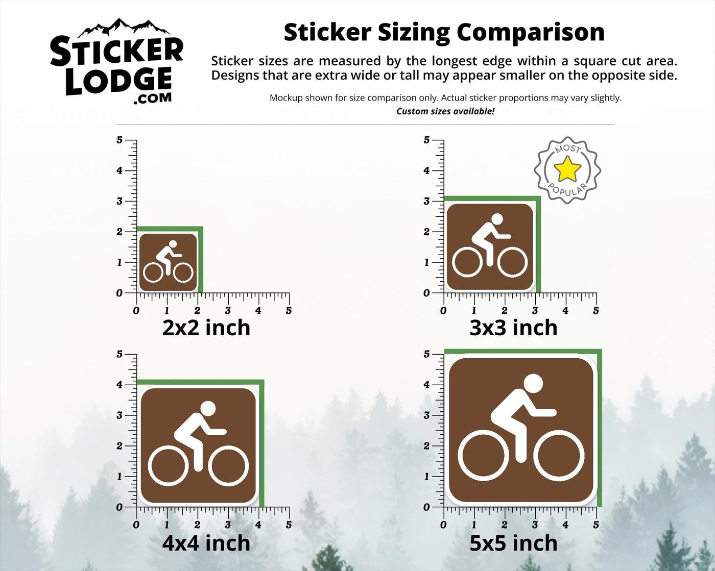 Bicycle Trail National Park Symbol Vinyl Sticker