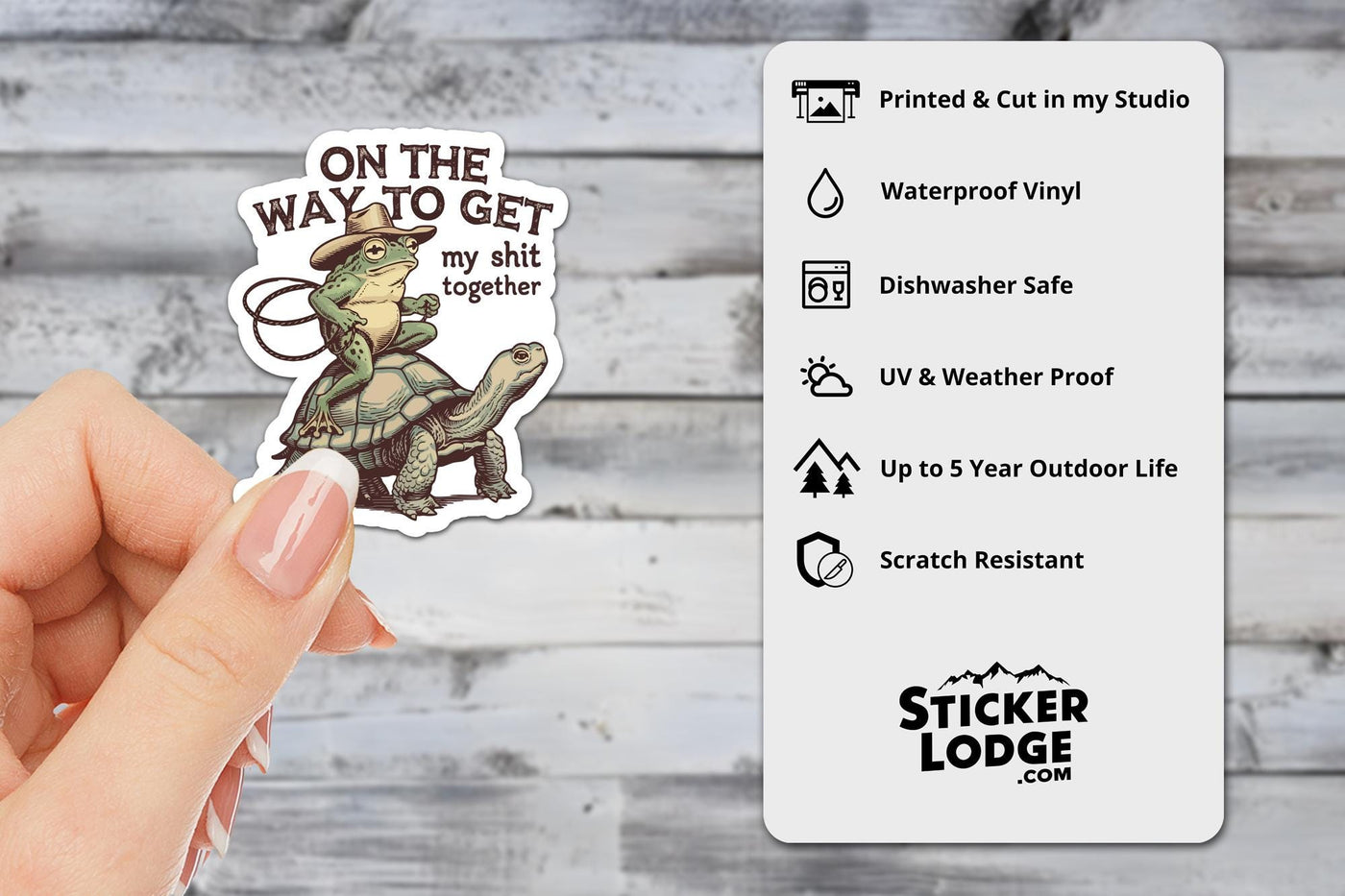On The Way To Get My Shit Together Vinyl Sticker