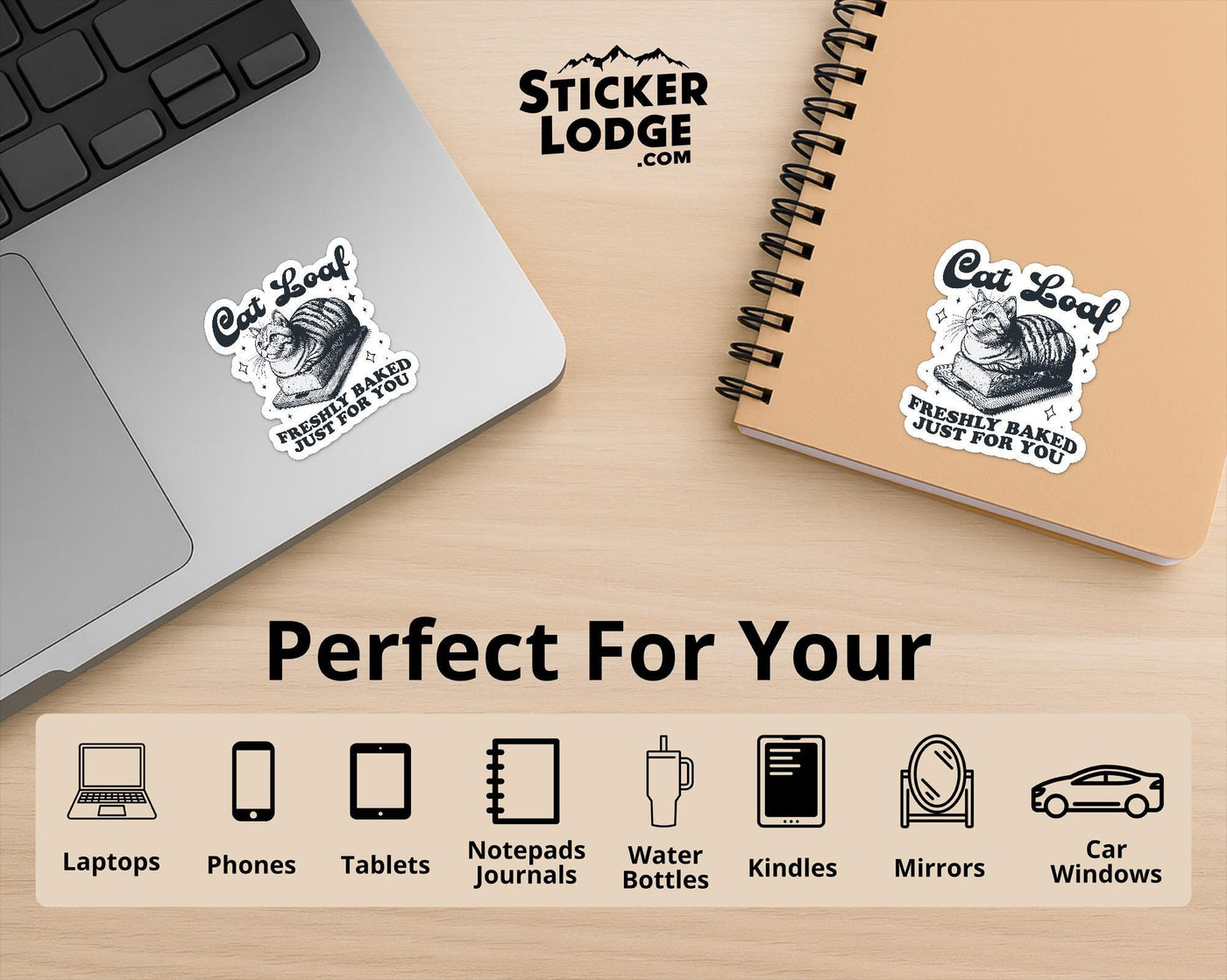Cat Loaf Vinyl Sticker