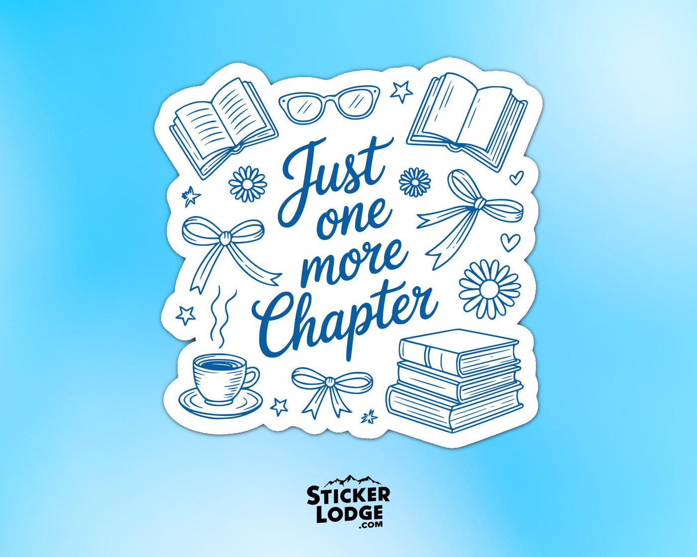 Just One More Chapter Vinyl Sticker