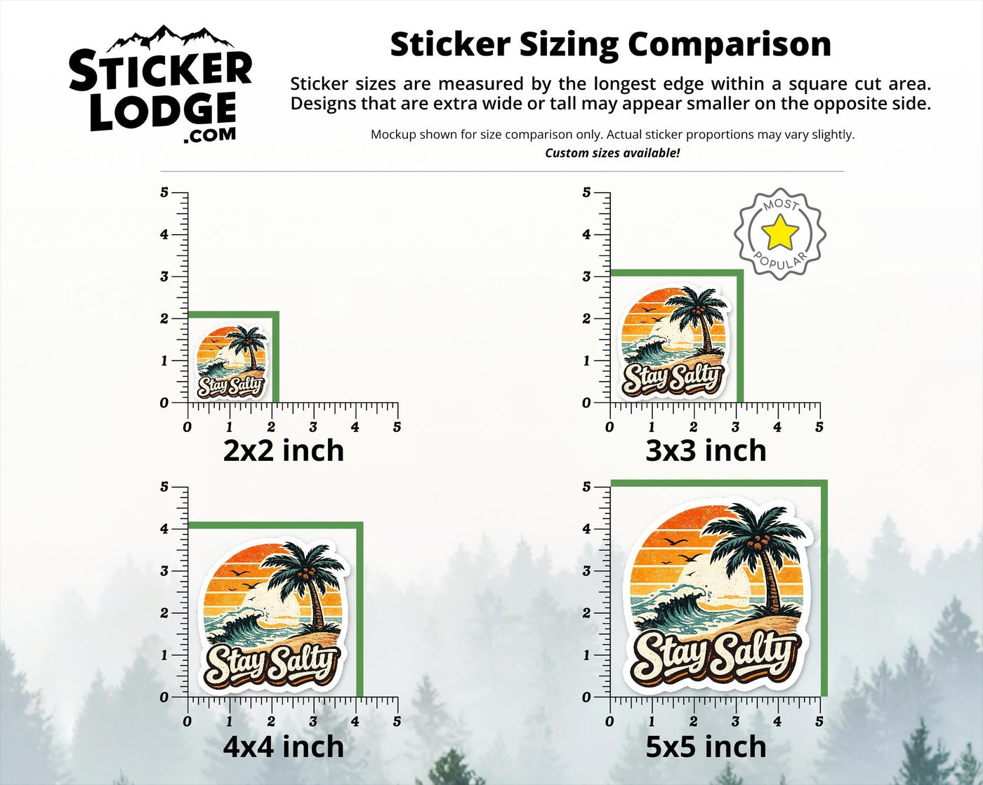 Stay Salty Retro Vintage Summer Beach Vinyl Sticker