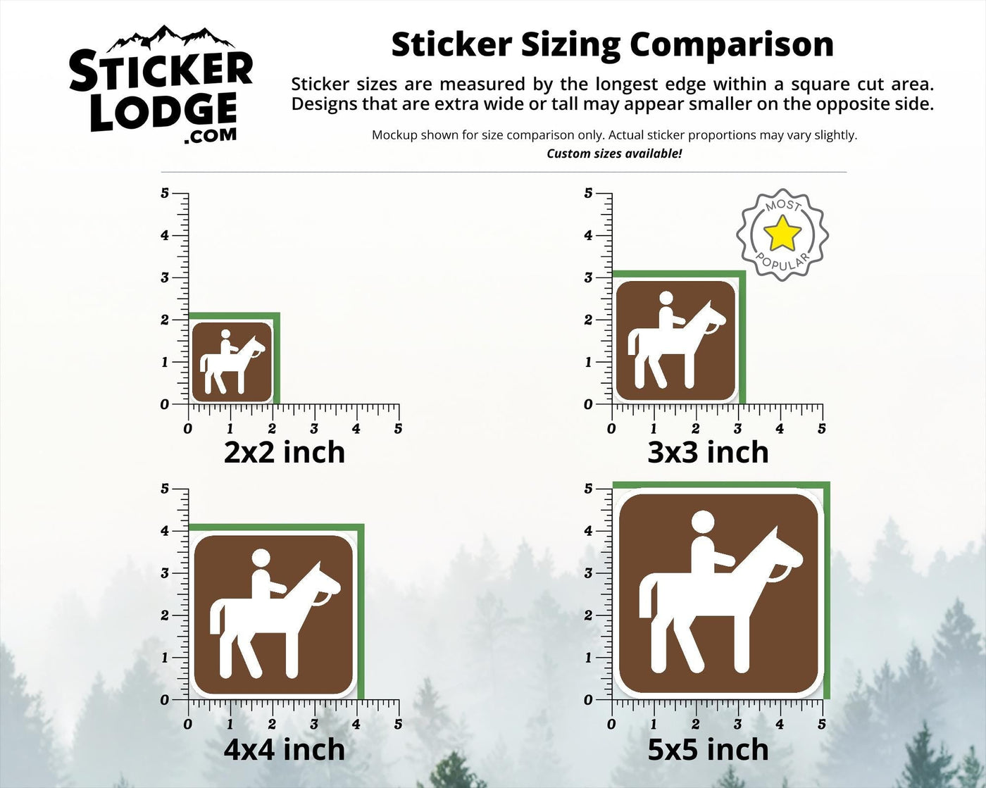 NPS Horseback Riding Icon Vinyl Sticker