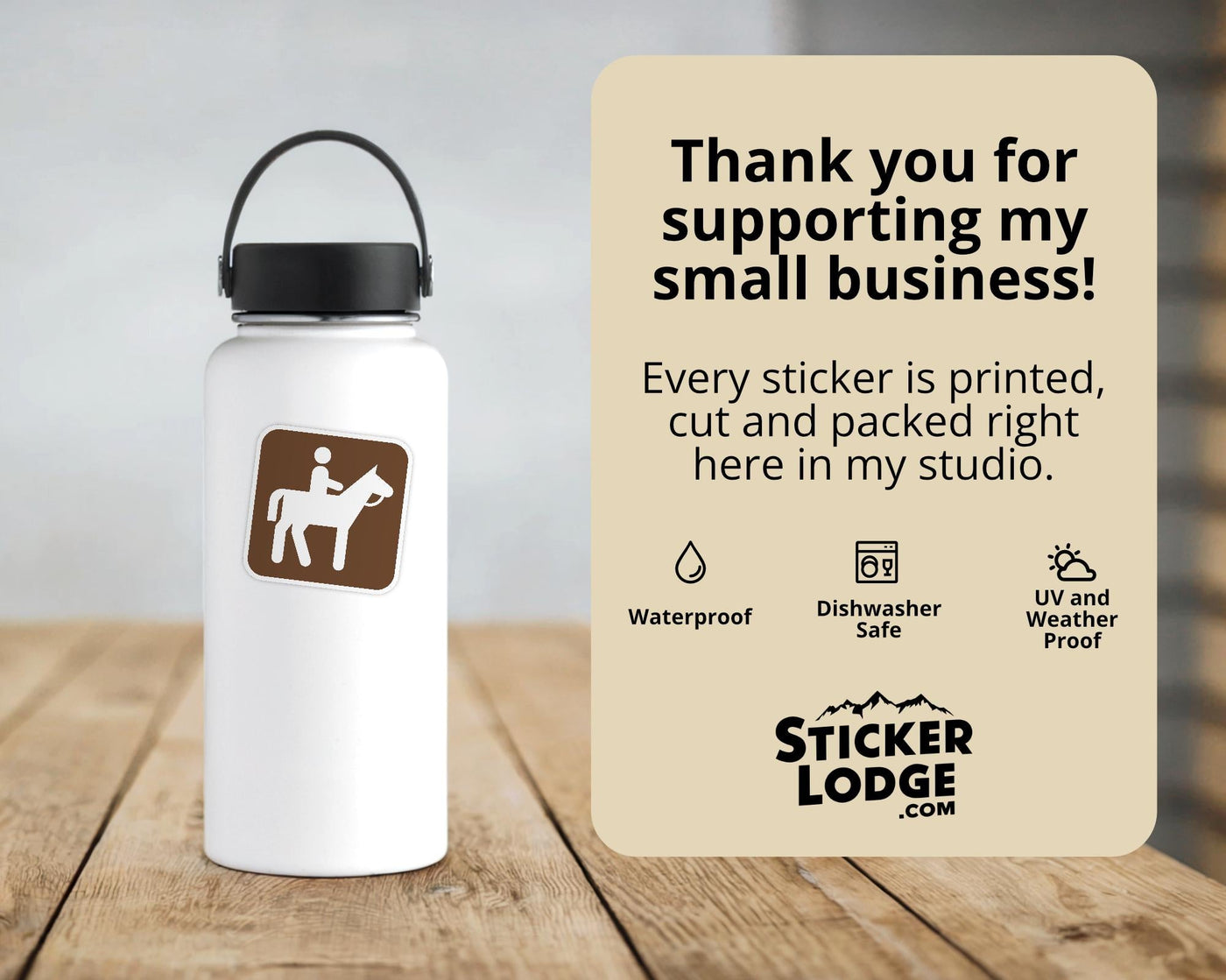 NPS Horseback Riding Icon Vinyl Sticker