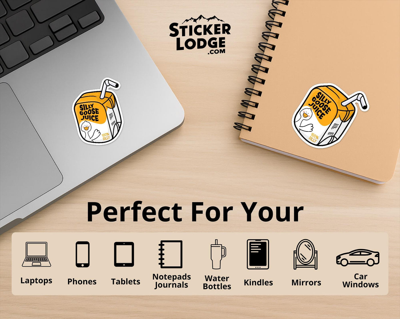 Silly Goose Juice Vinyl Sticker
