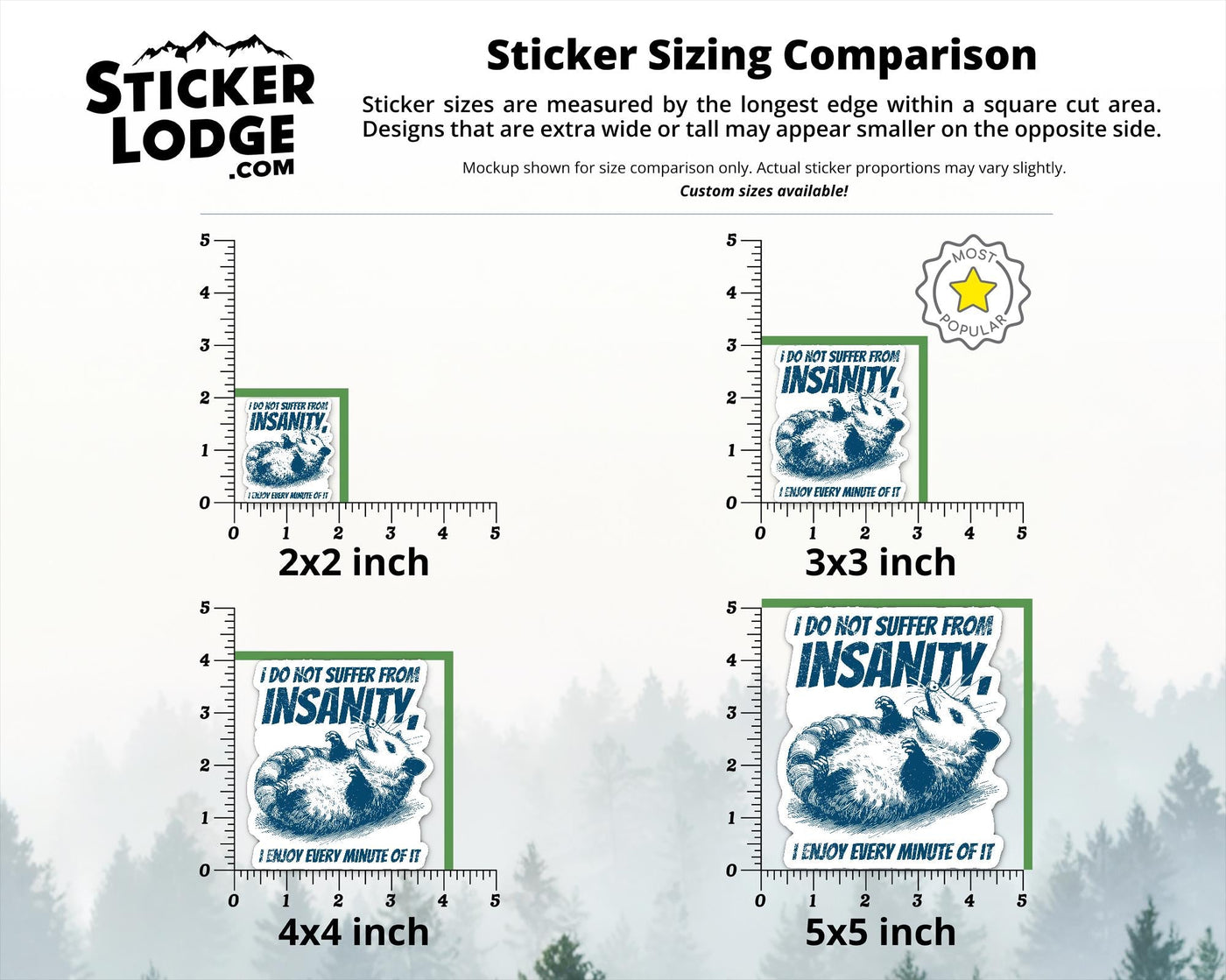 I Do Not Suffer From Insanity Vinyl Sticker