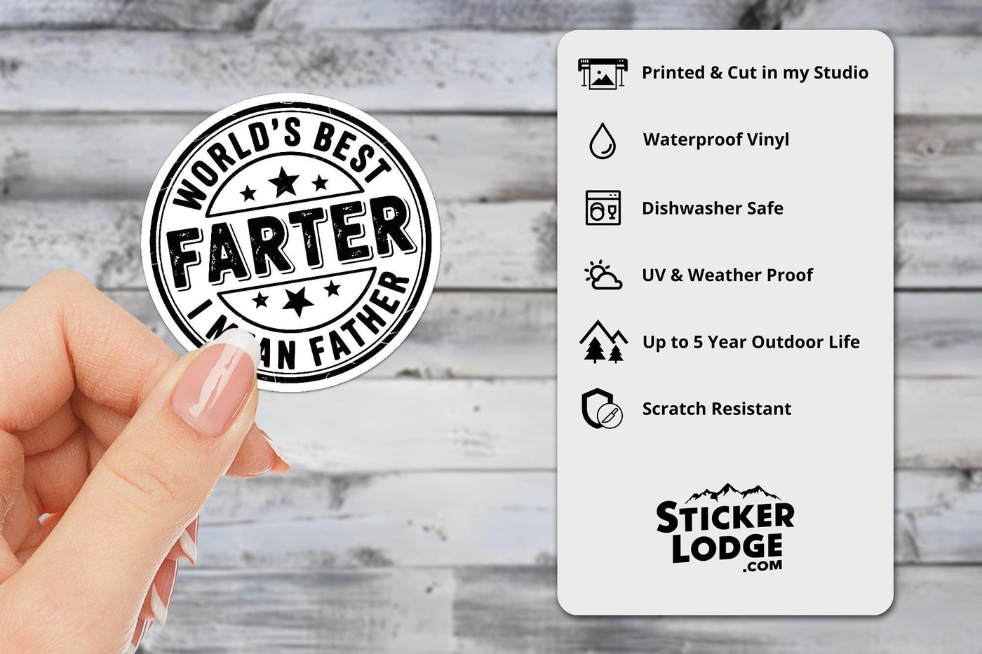 Worlds Best Farter I Mean Father Vinyl Sticker