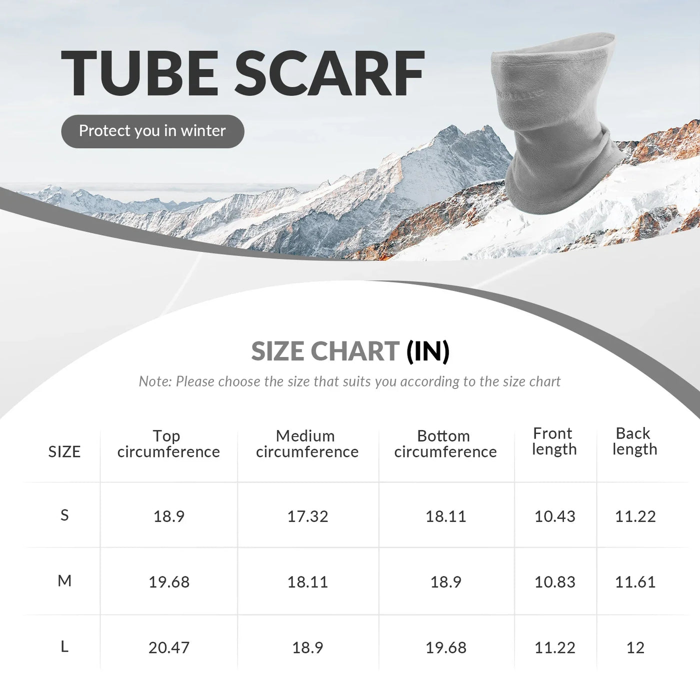 Double-Sided Fleece Integrated Face and Neck Warmer for Ultra Comfort
