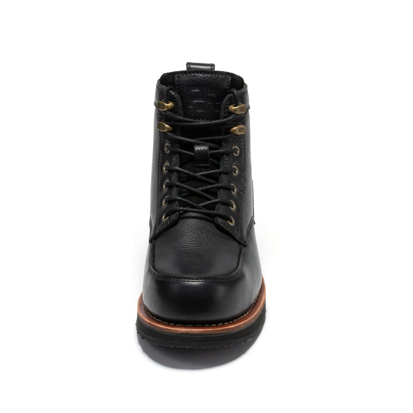 ROCKROOSTER Edgewood Men's 6 Inch Black Steel Toe Wedge Work Boots SAP610BK