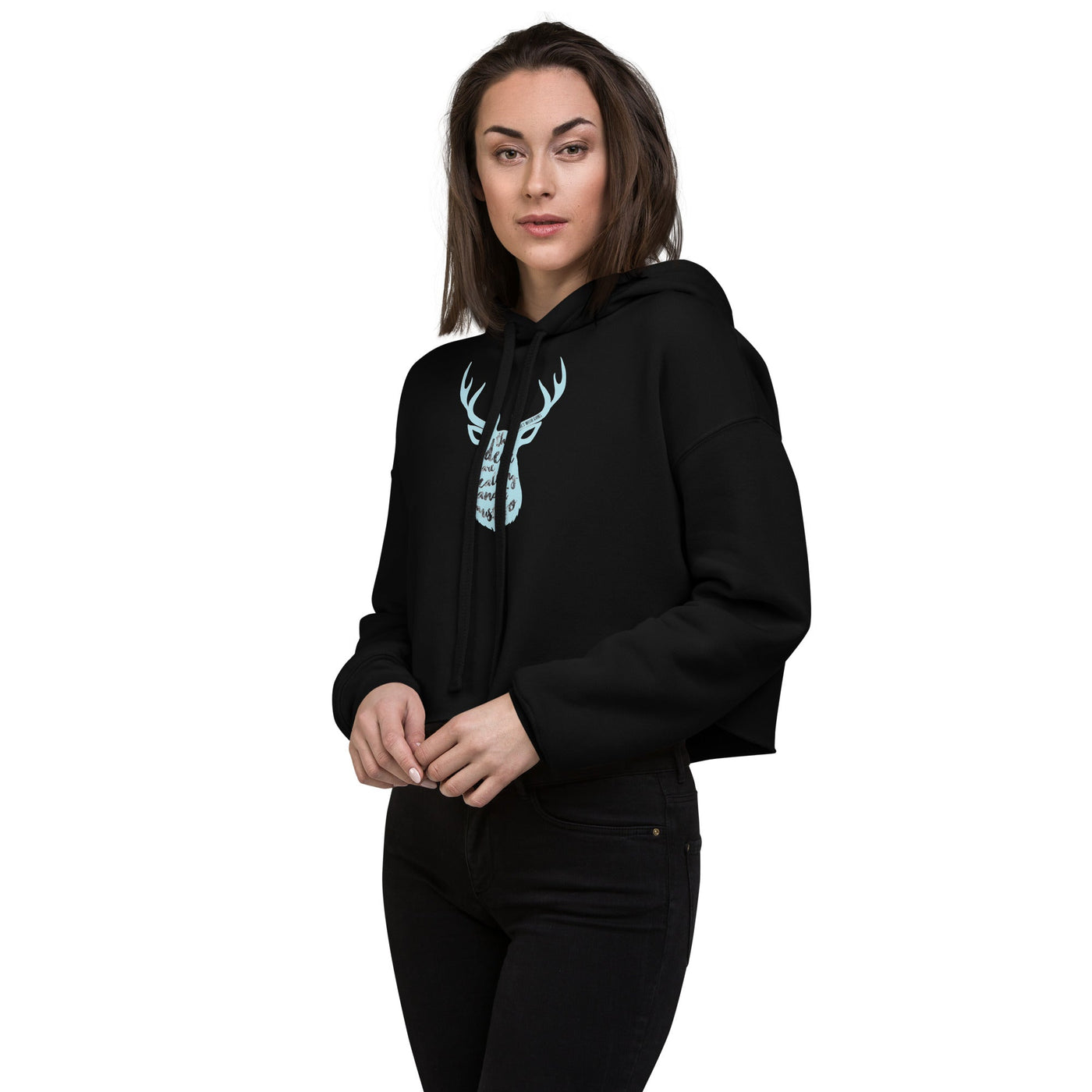 The Deer Are Calling Crop Hoodie