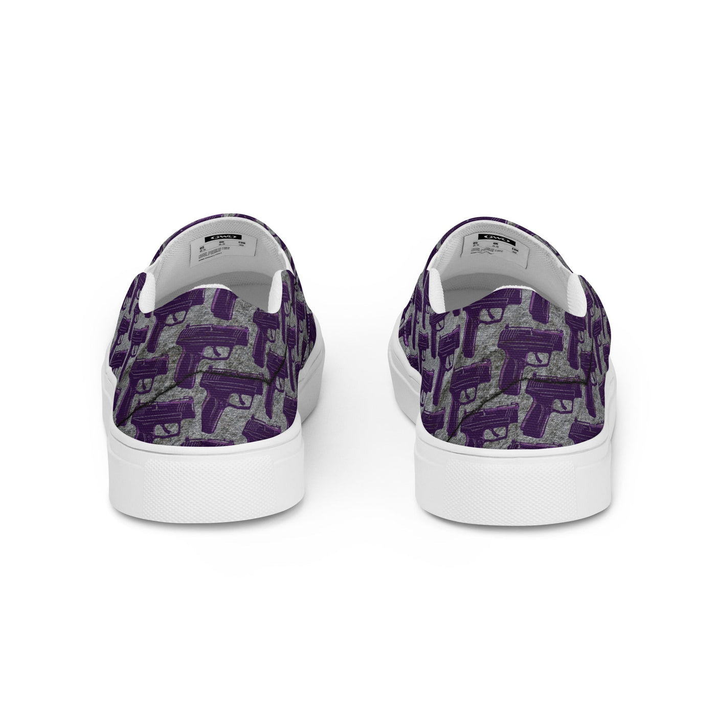 Purple Haze Pistol Palooza Women’s Canvas Slip-On Shoes