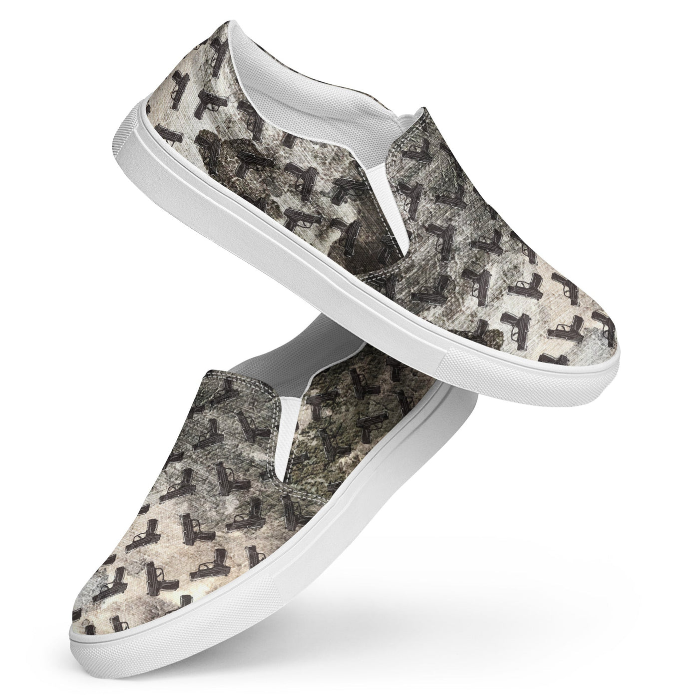 Gunpowder Pistol Palooza Women’s Canvas Slip-On Shoes