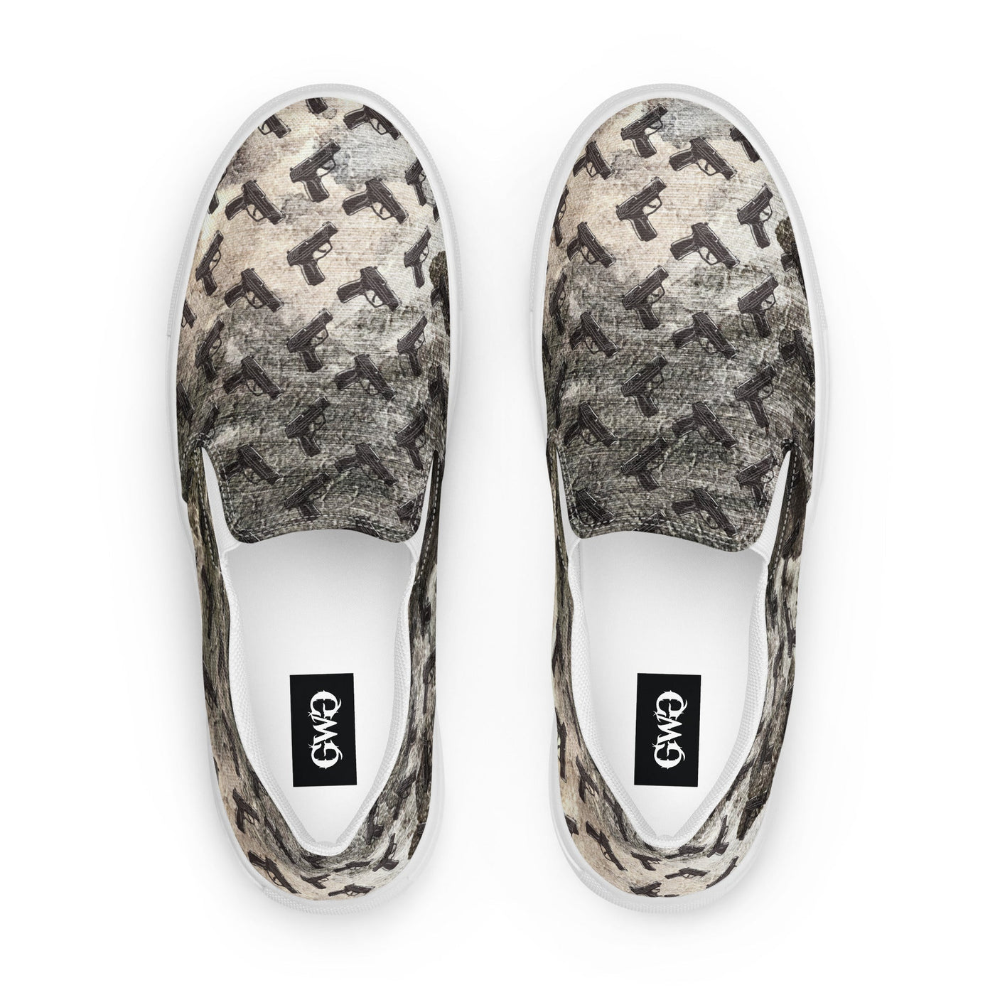 Gunpowder Pistol Palooza Women’s Canvas Slip-On Shoes