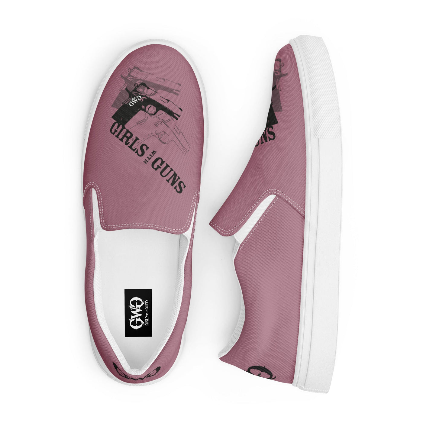 Pistol Trio Women's Mauve Canvas Slip-On Shoes